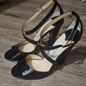 Jimmy Choo Black Patent Leather Heels